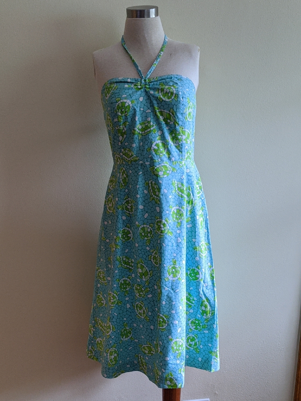 Lilly Pulitzer Blue/Green Sea Turtle Sundress Size 8
